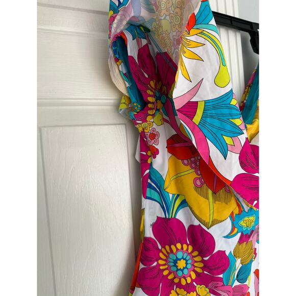 Trina Turk Fontaine Off The Shoulder Ruffle One Piece Swimsuit Sz 10 READ - Picture 6 of 11